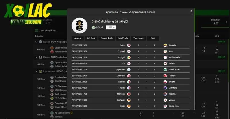 Các bước theo dõi tỷ số trực tiếp 