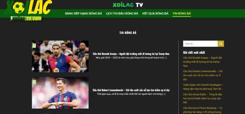 Tin tức bóng đá tại Xoilac